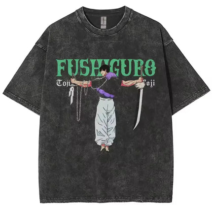 Anime Jujutsu Kaisen Gojo Satoru T Shirts Washed Men Women Cotton Harajuku T-Shirts High Quality Retro for Men Women Tops Tees