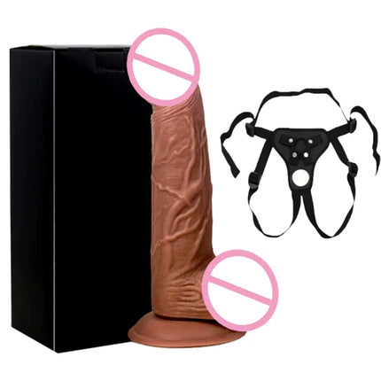 Realistic Wearable Strap on Dildos for Women G Spot Masturbation Anal Vaginal Stimulation Big Penis Adult Standard Size Sex Toy