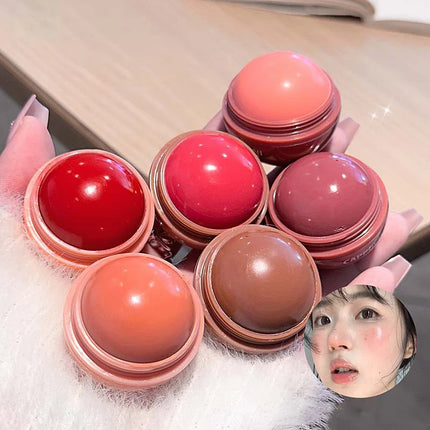 Cappuvini Juice Blush Ball Water Light Blusher Brightening Face Easy Color Multi-Use Blush Makeup Suitable For Lips And Cheeks