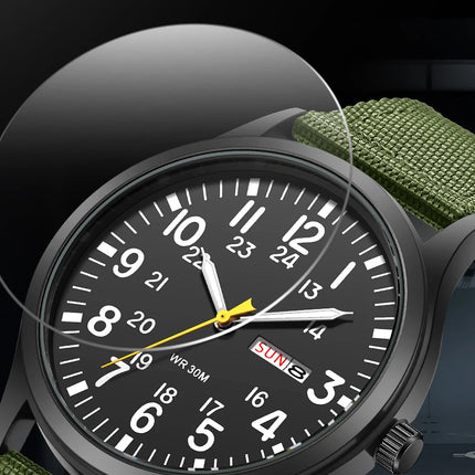 2024 TPW Field Watch Easy Reading Fabric Strap 24-Hour Display Quartz Movement