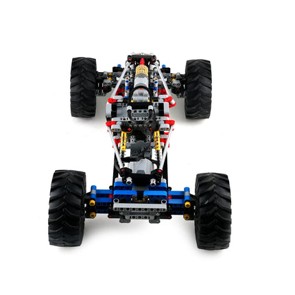 4WD RC Car Chassis Climbing Vehicle Model Building Blocks Compatible Motor Power Function With Suspension Shocks Assembly Bricks