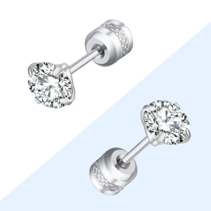 ‌2025 New Gold Color Stainless Steel Boho Zircon Stud Earrings Hypoallergenic Light Luxury Jewelry for Women, for Daily & Party