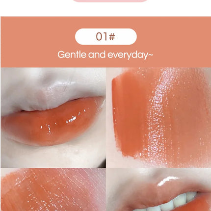 Silky Glossy Lipstick Gege Bear Pump Lips Moisture Water Bomb Comfortable Ultra Sheen Non-Stick Cup Lip Balm