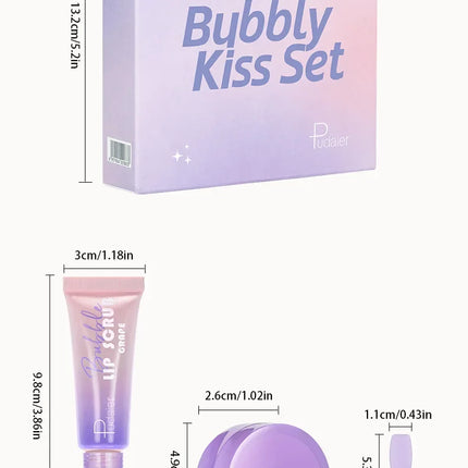 Pudaier Lip Care Set 3PC Nourishing Moisturizing Lip Balm Treatment for Dry Lips Gentle Repair for Soft Smooth Lip Oil Care Kit