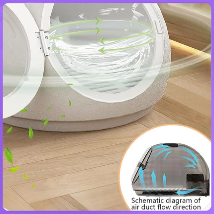 55L Ultra Quiet Pet Hair Dryer Box, 25-50℃ Temp Control, Automatic Safety Machine for Dogs & Cats, Custom