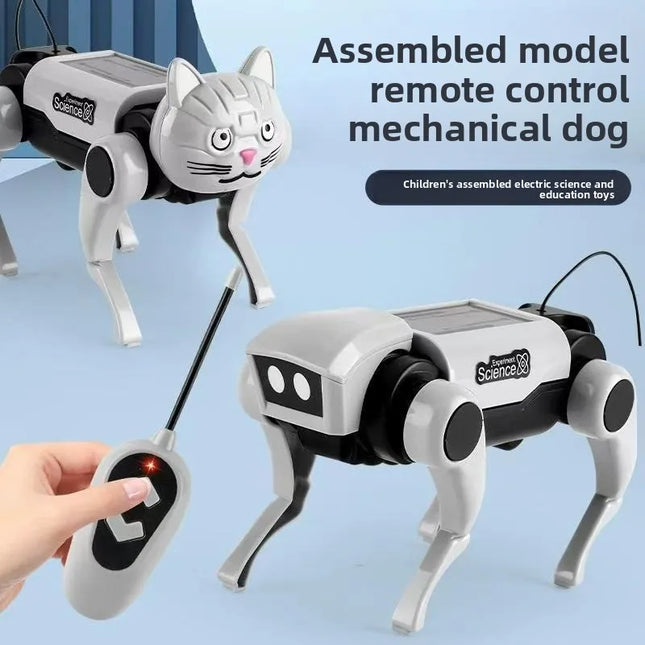 Robot Cat Dog Electronic Pet Remote Control Mechanical Dog Assembly Experimental Toy Mechanical Dog Mechanical Cat Walking