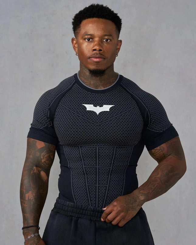 Men Slim Fit Sports T-Shirt Quick-Dry Running Training Gym Breathable / T-Shirt Homme Ajusté Sport Séchage Rapide Course Entraînement