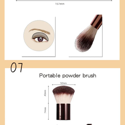 Hourglass Makeup Brushes Powder Foundation Concealer Blusher Bronzer Eye Shadow Eyebrow Eyeliner Sculpting Brush