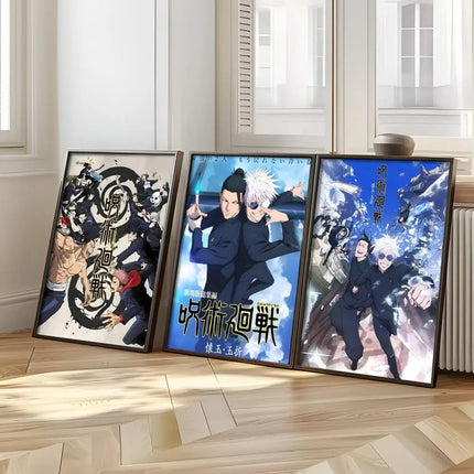 J-Jujutsu K-Kaisen Anime Poster Perfect Sticker Self Adhesive Wall Art Designed for Home Office Dining Spaces