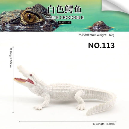 White/Brown/Green Realistic Crocodile Action Figures Solid Simulation Animals Model Decoration Toys For Children Christmas Gifts