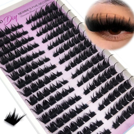 HBZGTLAD 15 Row Fairy Eyelash Cluster Manga Eyelash Cluster Transparent Spike Anime Eyelash Extension Makeup Tool Personal Manga