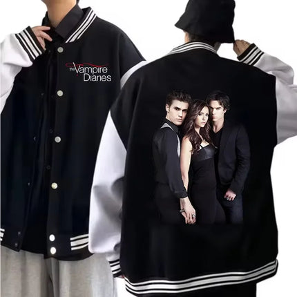 Hot Movie Baseball Uniform Women Men Fashion Long Sleeve Jacket Fan Gift Baseball Coat Letter Print Oversized Loose Outer tops