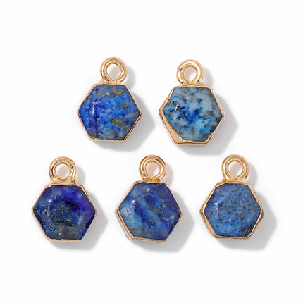 Blue Lapis Lazuli Pendant Gems Cross Hand Oval Shape Natural Stone Lapis Lazuli Charms for Jewelry Making Necklace DIY Bracelet