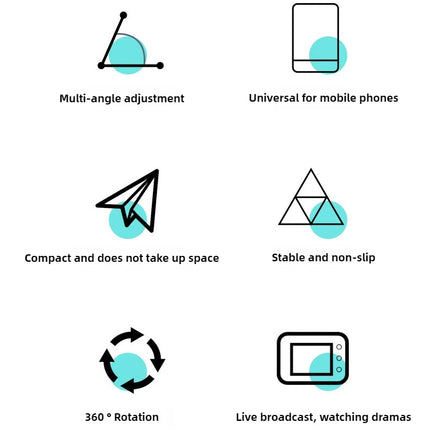 Adjustable Phone Tripod Stand Portable Foldable Desktop Holder 360 Rotatable Selfie Stick Live Streaming Stabilizer Compact