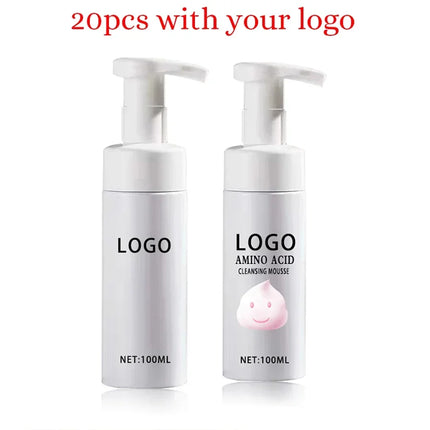 Custom Logo Camellia Cleansing Mousse Private Label 100ml Moisturizer Powerful Makeup Remover Foaming Amino Acid Unisex Cleanser