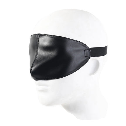 Black PU Leather Sex Eye Mask Cover Nose Large Area Sex Mask BDSM Accessoire Bdsm Bondage Restraints Sex Toys for Women Couples