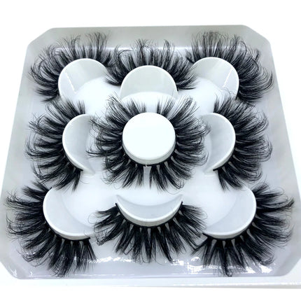 New 5 pairs 8-25mm natural 3D false eyelashes fake lashes makeup kit Mink Lashes extension mink eyelashes maquiagem