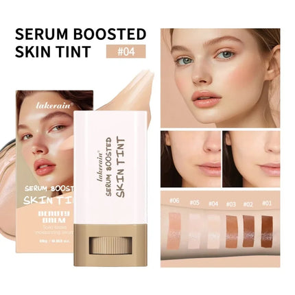 Foundation Stick Balm Serum Boosted Skin Tint Foundation Stick Smooth Plumper Hight Coverage Bronze Foundation Stick