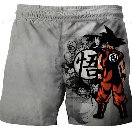 Japanese Cartoon Dragon Ball Z Children's Boys Shorts Beach Pants Summer Cartoon Cute Boys Beach Pants Shorts