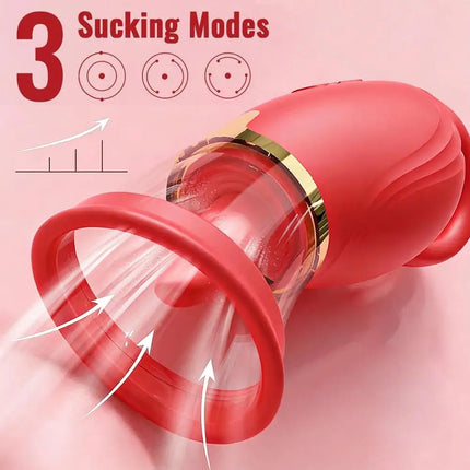 5-Frequency 360° Tongue Swaying for Women Clitoris Vacuum Sucker Stimulator Oral Vagina Nipples Vibrating Female Toys