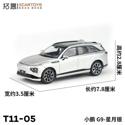 XCARTOYS 1:64 Scale XPeng G9 G6 X9 Series Alloy Car Model Diecast Simulation Original Design