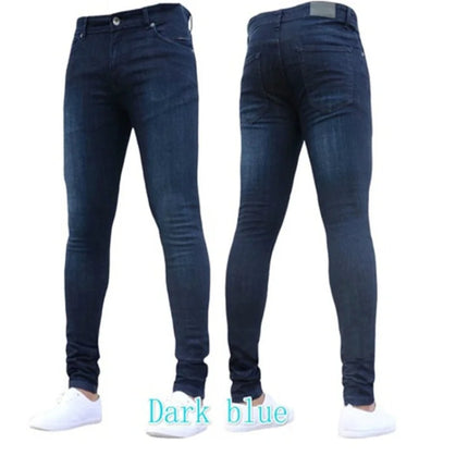 New 2025 high-quality Fashion Casual Cotton Business Black Denim Pants Male Trousers Men's Stretch Regular Fit Jeans S-XXXL