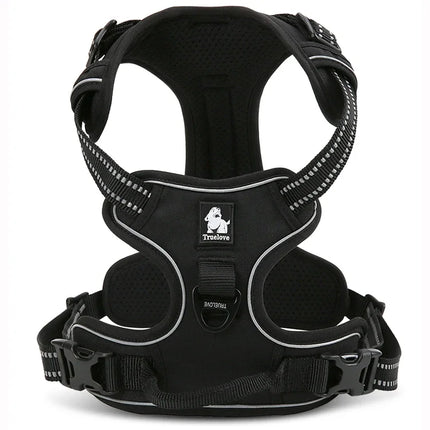Truelove Pet Harness Reflective Nylon Large Pet Dog Harness All Weather Padded Adjustable Safety Vehicular Leads for Dog TLH5651