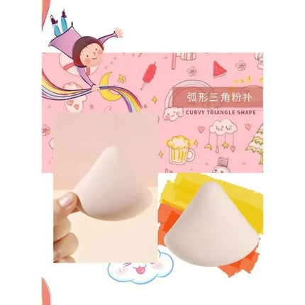 1-10pcs Round Square Triangle Shape Makeup Sponge Puff Dry Wet Dual-use Soft Cotton Candy Air Cushion Foundation Powder Puff