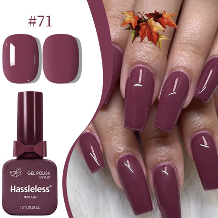 Single-use gel nail polish, 15ml each, requires LED lighting, solid color, a must-have for manicures | Vibrant nail colors | Nai