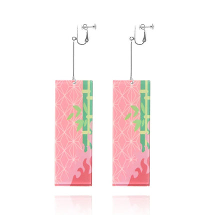 Creative Anime Acrylic Earrings For Women Demon Layer Butterfly Tanjiro Ear Drop Trendy Fans Cosplayer Jewelry Accessories Gifts