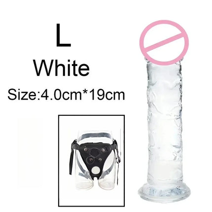 Wearable Strat on Penis Pants 6 Sizes Butt Plug Big Soft  Dildos Vaginal Masturbators Penis Suction Cup Dick Sex Toys for Women