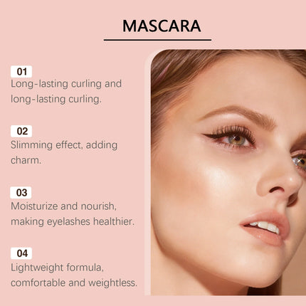 Waterproof Mascara Black Brown Long Lasting Curling Sweatproof Thickening Smudge Proof Eyelash Enhance Cosmetics Daily Makeup