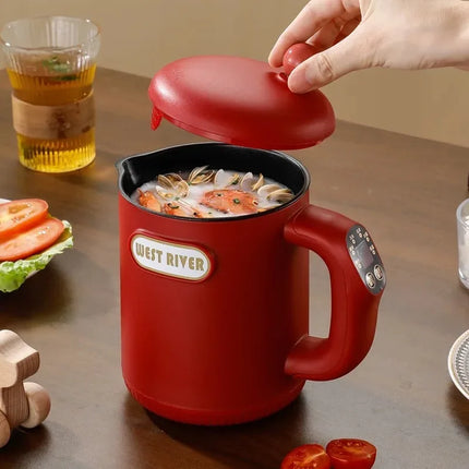 Portable Electric Heating Cup: Insulated Kettle with Touch Panel for Boiling Tea & Light Cooking, Multi-Function Travel Thermos