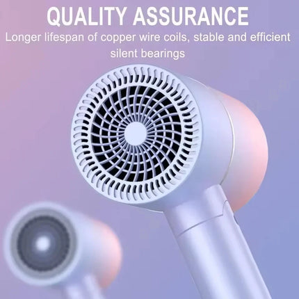 Folding Hairdryer High Power Negative Ion Hair Dryer Home Thermostatic Travel Portable Silent Hair Brush Dryer