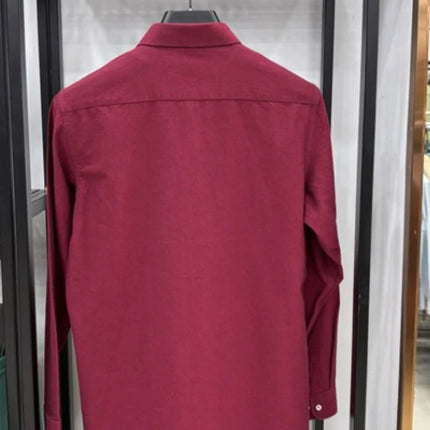 100% Cotton Corduroy Shirt - Green Long Sleeve M-4XL - Spring Autumn Slim Fit Candy Color Collection