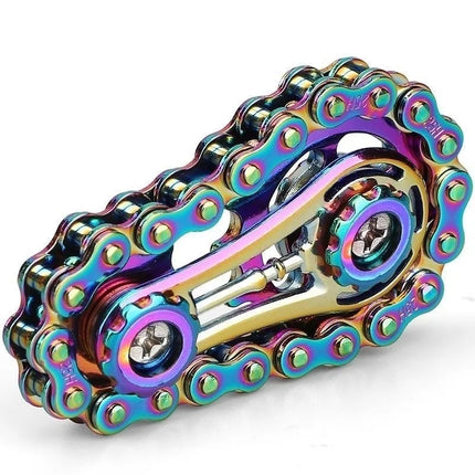 Sprocket Flywheel Flywheel Flying Top Flying Disk Anti-Anxiety Ornaments Metal Bicycle Chain EDC Rotating Flying Disk Adult Toy