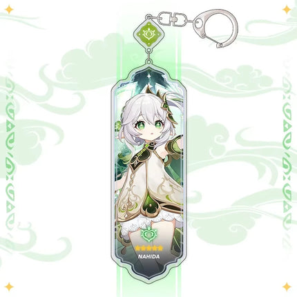 Anime Keychain Linnea Flins Durin Mualani Furina Arlecchin Key Chain Accessories Genshin Impact Cute Bag Pendant Key Ring Gift