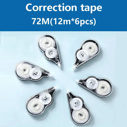 12M*6 Large Capacity Ribbon Correction Express Privacy Protection Belt Real Office Stationery Student Stationery School Stat