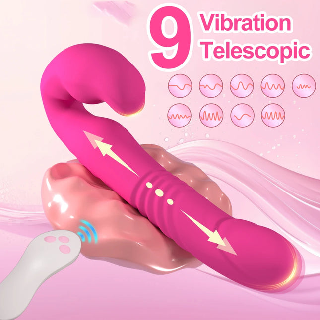 Thrusting Vibrator Sex Toys for Women Strap-on Double Heads Dildo Vibrators G Spot Clitoral Rabbit Vibration Masturbator
