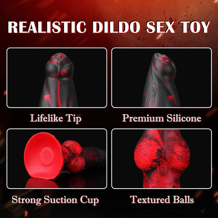 Thrusting Dragon Dildo Vibrator Sex Toys 8.7" 4IN1 Monster Remote Control Thick Dildo Suction Cup Dildo Anal Toys Adult Product