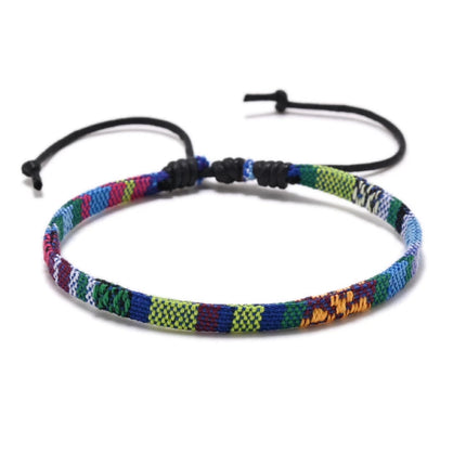 Bohemia Style Colorful Weave Rope Friendship Bracelets For Woman Men Cotton Handmade Braided Bracelet Ethnic Jewelry Gifts