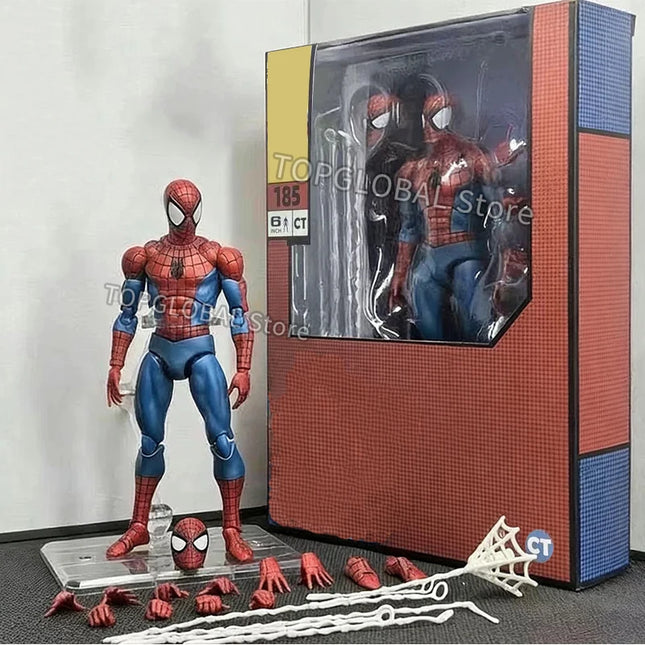 Ct Toys Mafex 001Spiderman Peter Parker Andrew Garfield The Amazing Spider-Man Shf Anime Action Figure Figurine Toys Customized