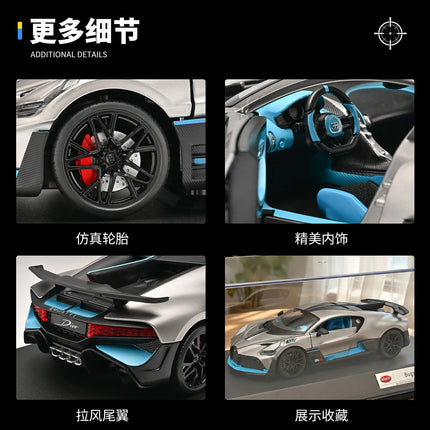 1:18 Divo Model Toy Supercars Alloy Diecast Miniature Sports Cars Doors Opened Pull Back Gifts New Years