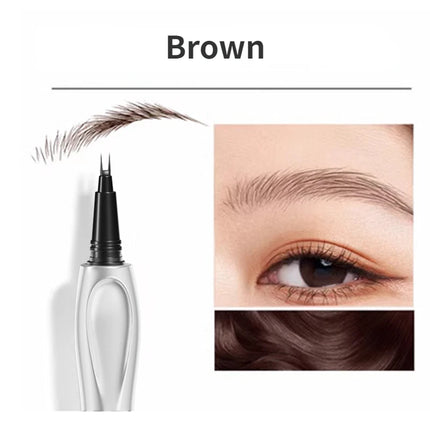Two Fork Eyebrow Pencil Waterproof Non-smudging Extremely Liquid Eyeliner Non-fading Three-dimensional Eyebrow Pencil makeup