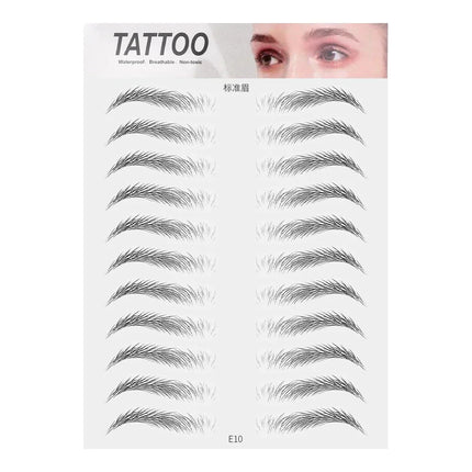 Nutural Eyebrow Tattoo Stickers Eyebrow Water Transfers Stickers Hair-Like Waterproof Easy To Wear Brow Enhancer Sticker Makeup