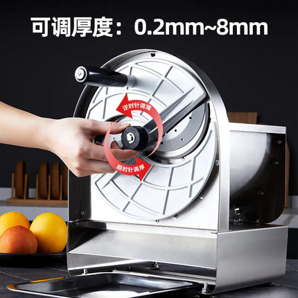 Commercial Potato Chip Slicer, Manual & Electric Ultra-Thin Slicing Machine, Fully Automatic Fruit Lemon Cutter