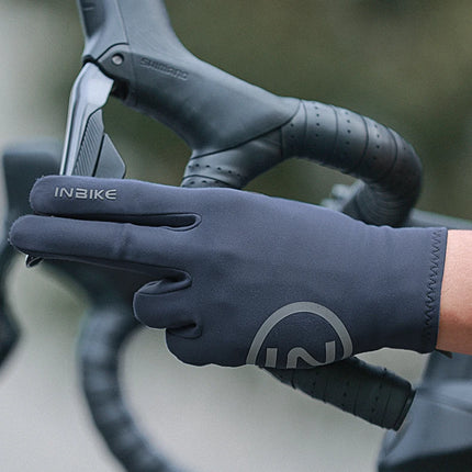 INBIKE 2024 Cycling Gloves Gel Padded for Men Autumn Winter Fleece Road Bike Gloves MTB Full Finger Touchscreen Bike Accessories