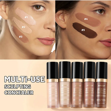 Liquid Foundation Concealer Full Coverage Long-Lasting Waterproof Natural Effect Dark Circles Foundation Modify Face Contouring