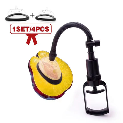 Manual Pussy Pump for Women Vacuum Suction Breast Nipple Massager Cup Sucking Vagina Clitoris Stimulator Enlarged Adult Sex Toys