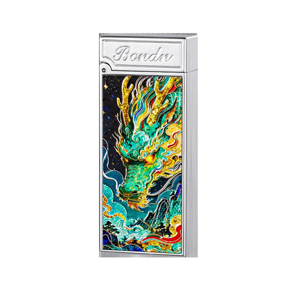 New Voice-controlled Embossed Alloy Kerosine Lighter,Intelligent Voice-controlled Ignition Open Flame Men's Personalized Lighter